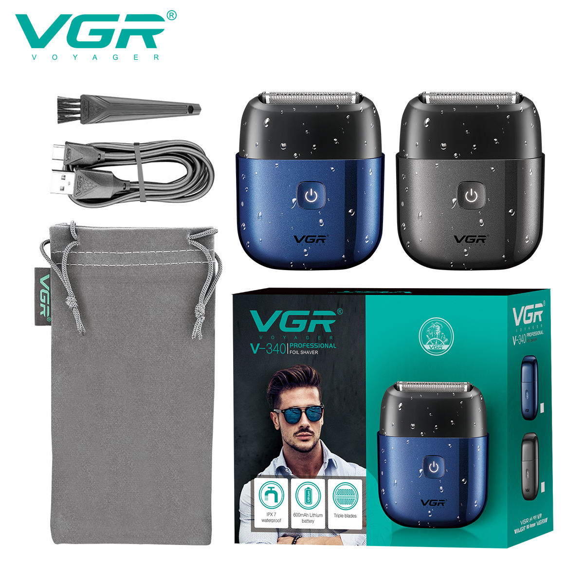 Eyebrow Razor Trimmer - ماكينة حلاقة كهربائية احترافية للرجال VGR