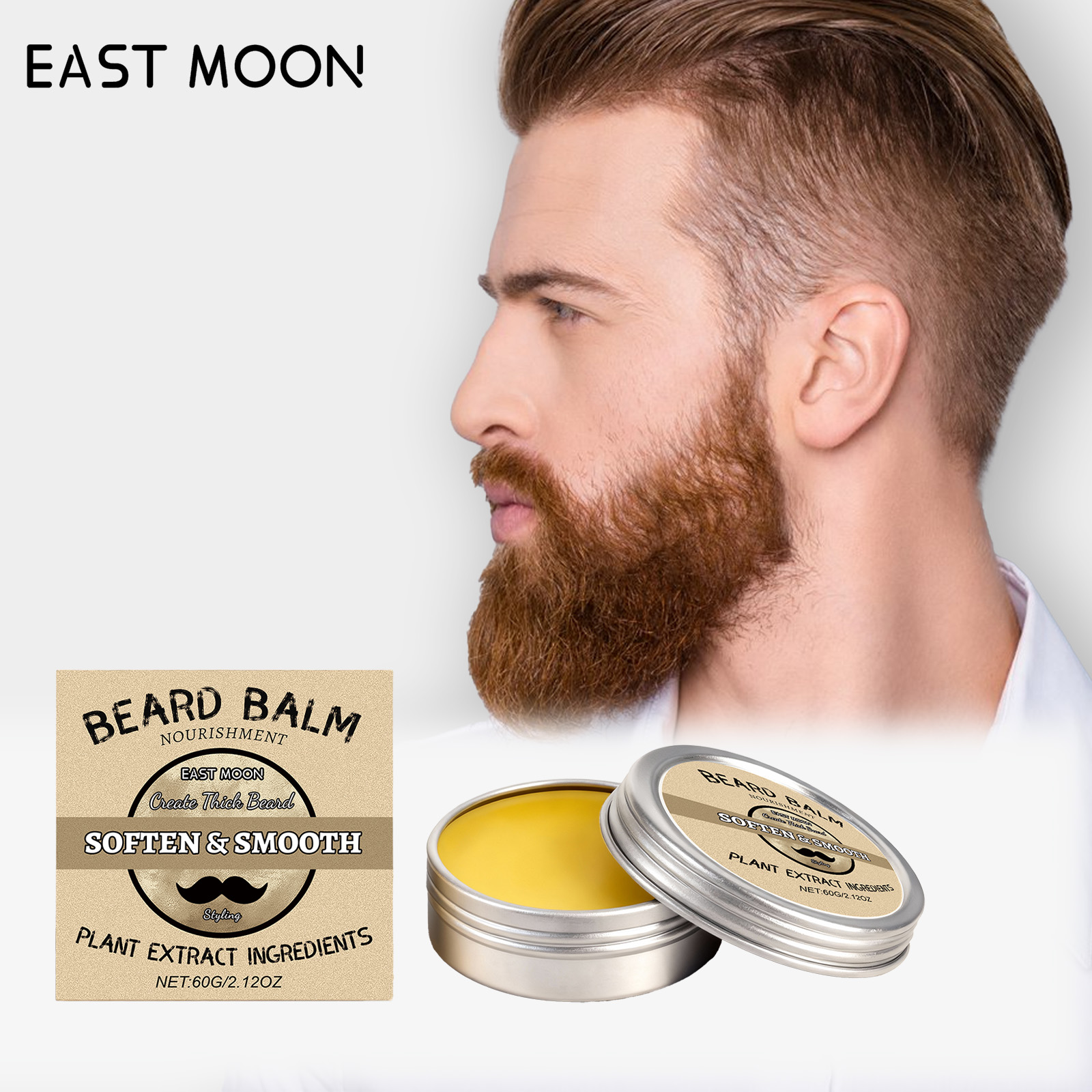 Men'S Grooming Wax - شمع العناية باللحية للرجال - ناعم،