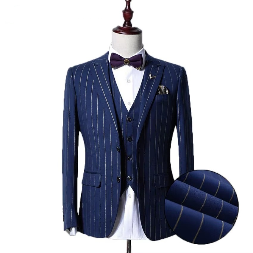 بدلة رجالية مخططة باللون الذهب - مراجعة Men'S Grooming Jacket وسعره