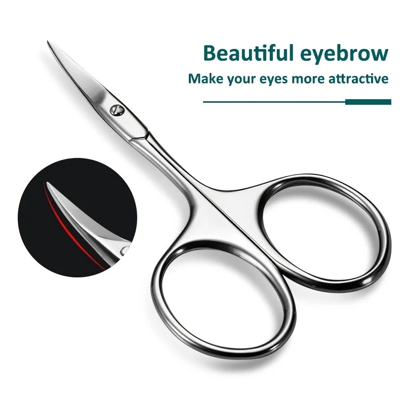 مقص حواجب بشفرة منحنية، أداة ت - مراجعة Eyebrow Razor Trimmer وسعره